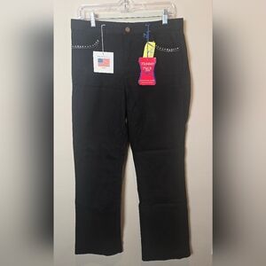 NYDJ Women's Tummy Tuck Black Jeans with Studded Details NWT